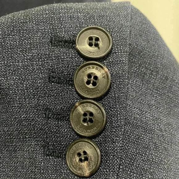 BURBERRY London Men’s 100% Virgin Wool Dark Denim Blue Blazer Size 50R USA - Picture 4 of 10